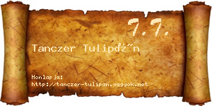 Tanczer Tulipán névjegykártya
